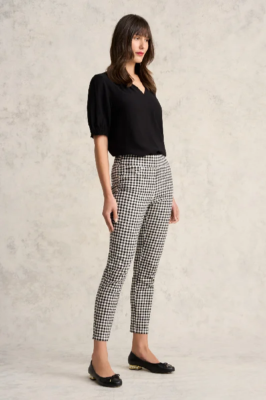 Bengajean® 7/8th Skinny Leg - Black & Ecru Gingham