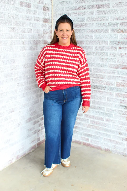 Cup Of Cheer Stripe Pullover Sweater