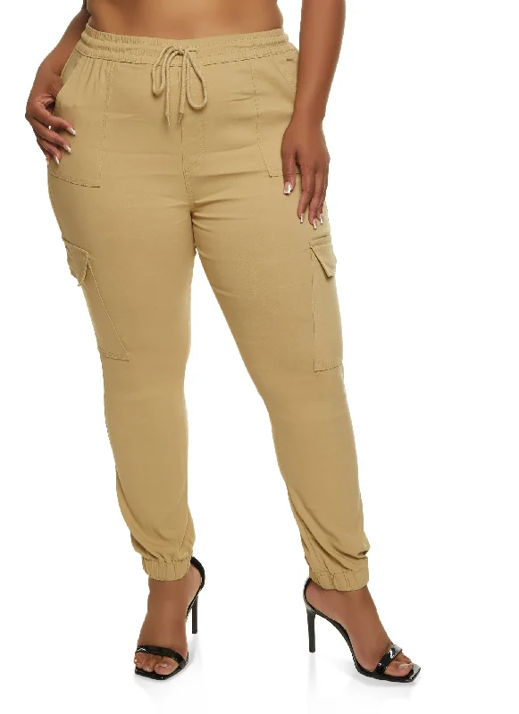 Plus Size Hyperstretch Cargo Joggers