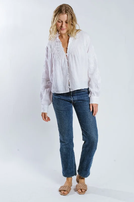 Ruca L/S Embroidered Blouse