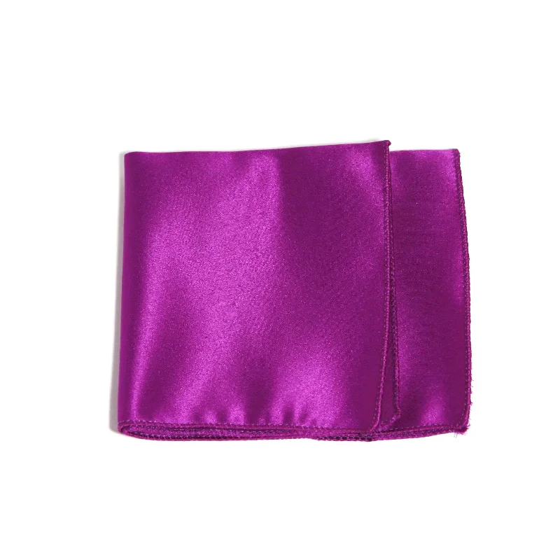 Violet Poly/Satin Pocket Square